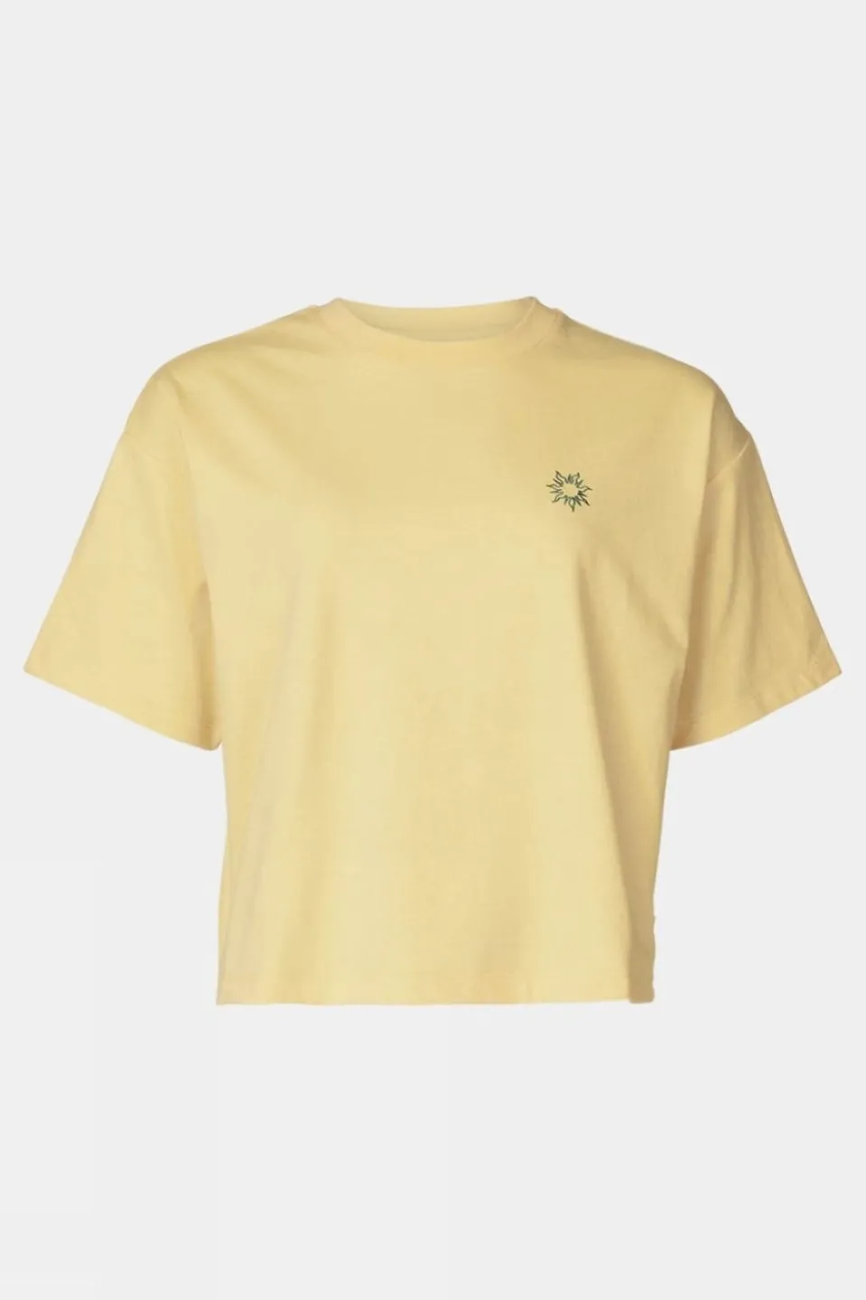 Womens Cropped Mini Embroidery T-Shirt