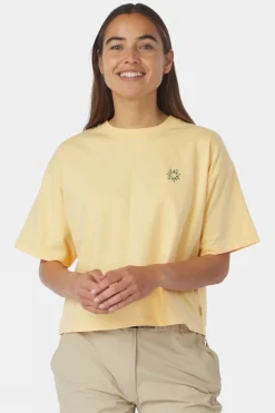 Womens Cropped Mini Embroidery T-Shirt