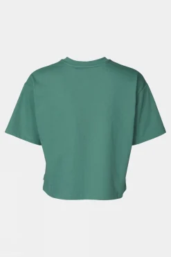 Womens Cropped Mini Embroidery T-Shirt