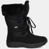 Womens Fur Trim Traction Snow Boots