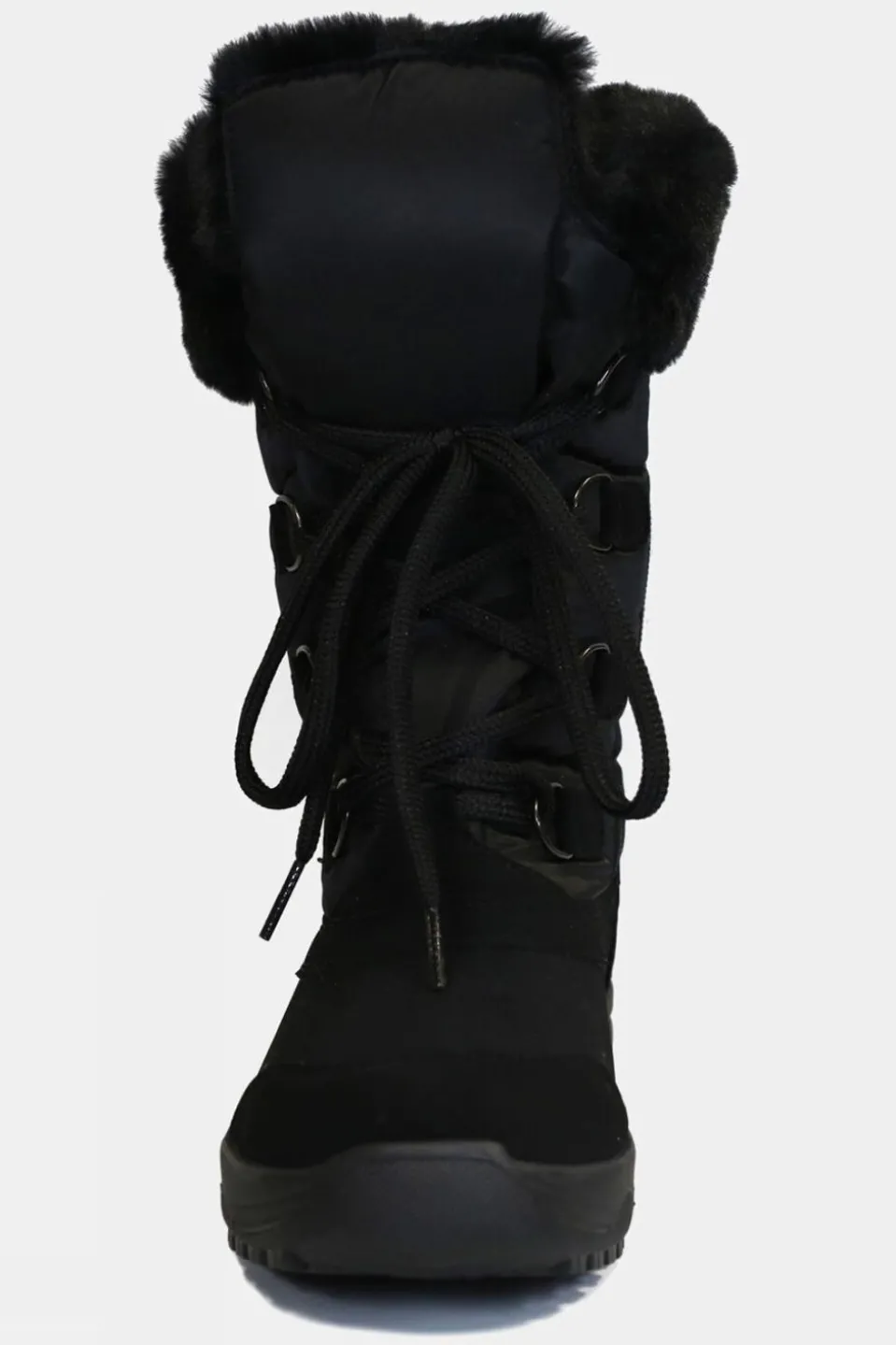 Womens Fur Trim Traction Snow Boots