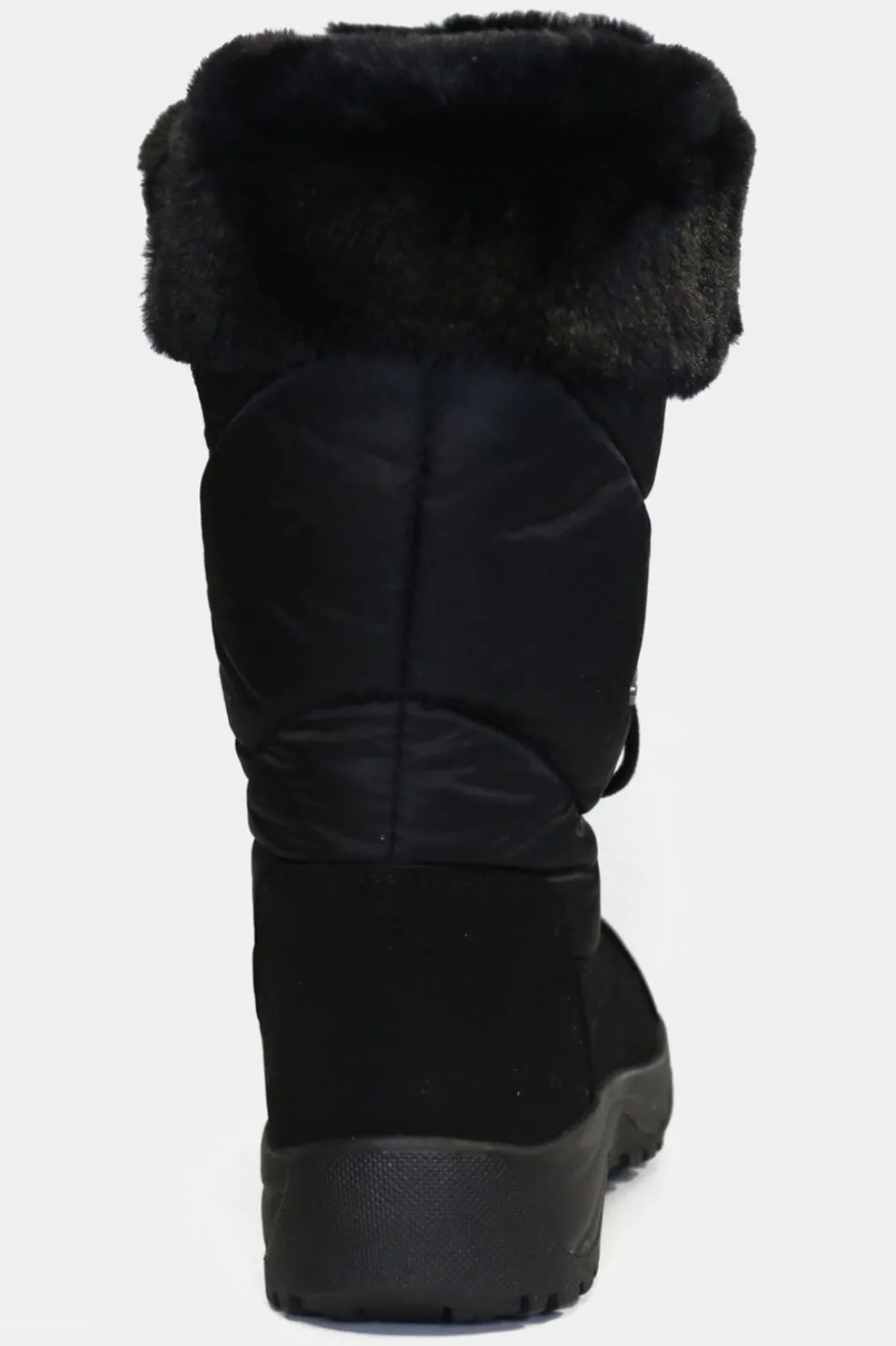 Womens Fur Trim Traction Snow Boots
