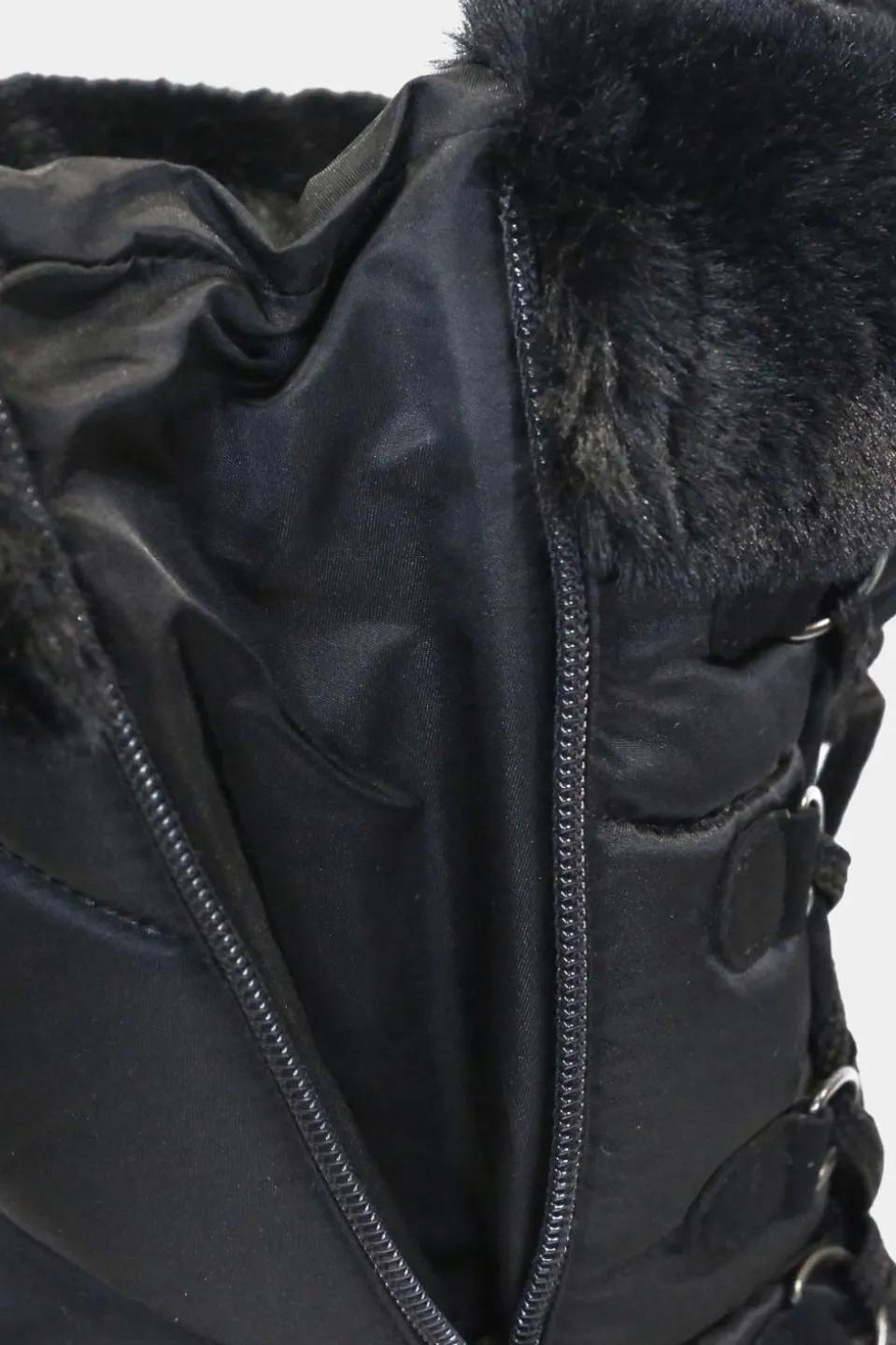 Womens Fur Trim Traction Snow Boots