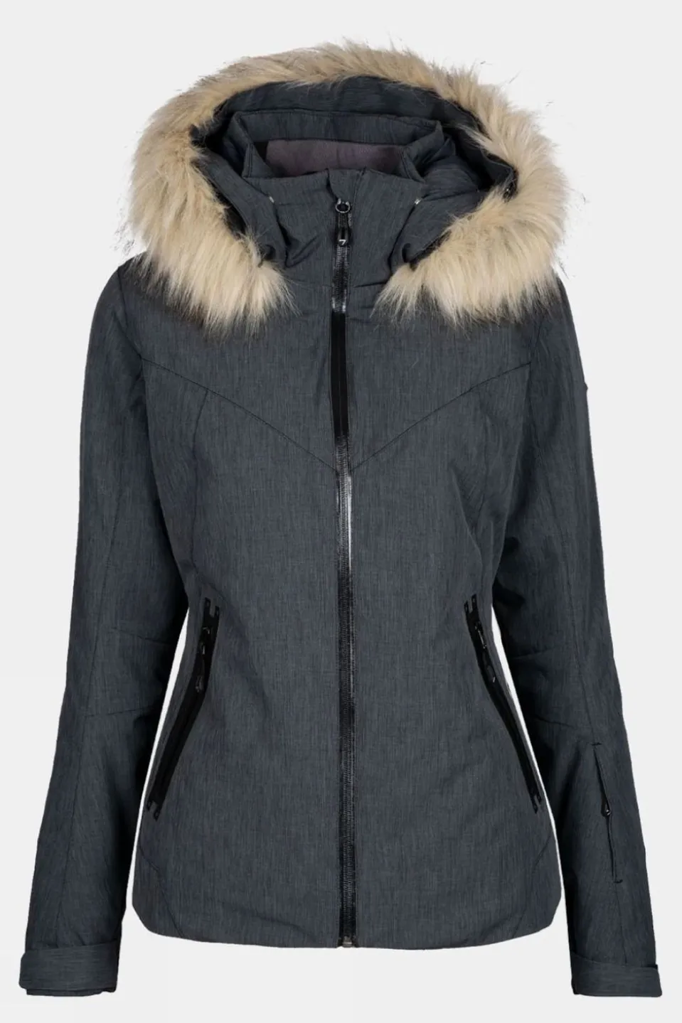 Womens Geod Faux Fur Ski Jacket