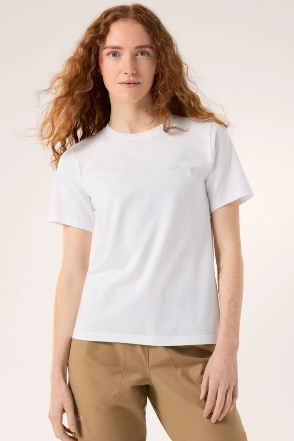 Womens Kragg SL Cotton Emblem Crew T-Shirt