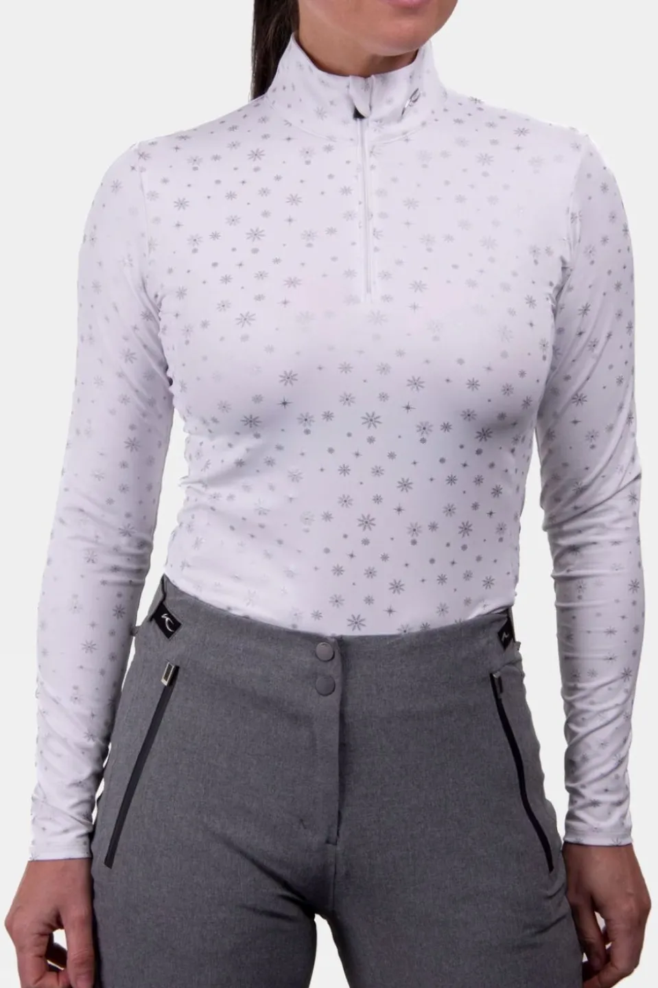 Womens Motion Print Half-Zip Midlayer