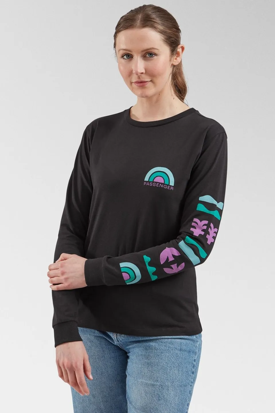 Womens Papercut Recycled Cotton Long Sleeve T-Shirt