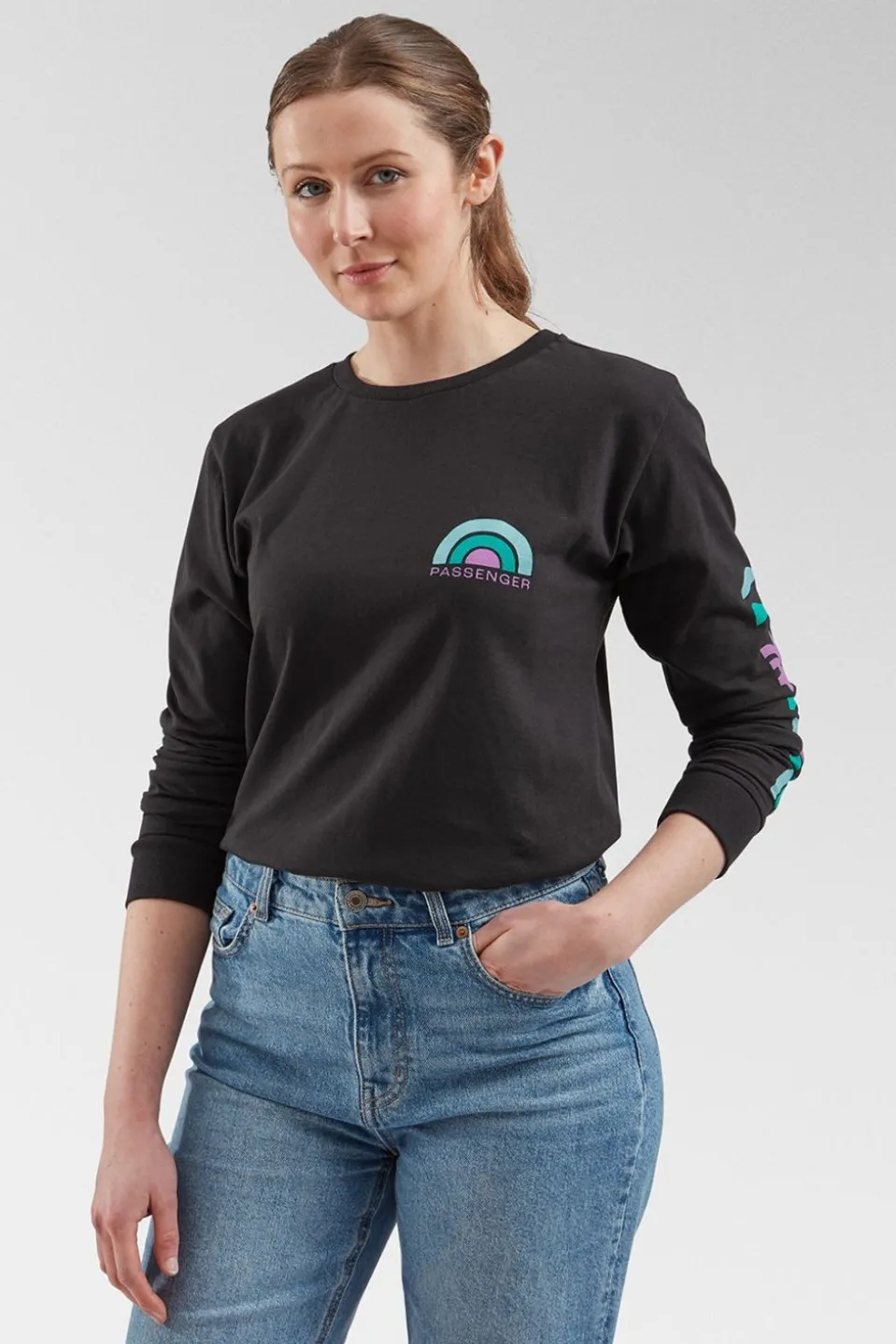 Womens Papercut Recycled Cotton Long Sleeve T-Shirt