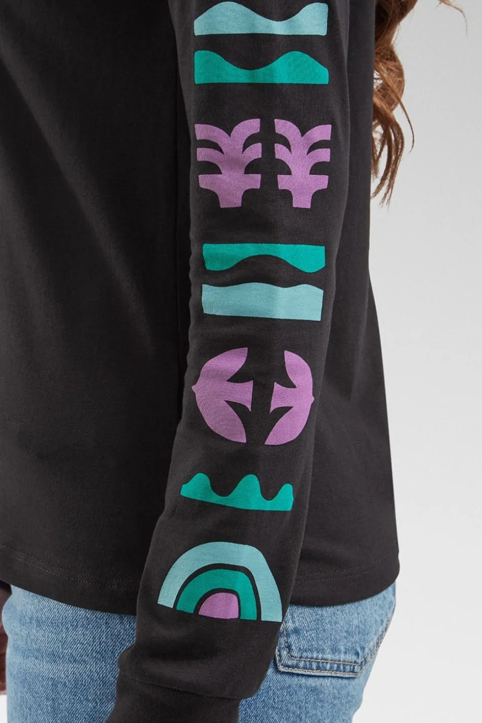 Womens Papercut Recycled Cotton Long Sleeve T-Shirt