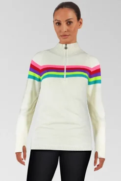 Womens Rainbow Merino Midlayer Top