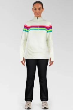 Womens Rainbow Merino Midlayer Top
