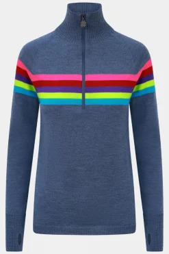 Womens Rainbow Merino Midlayer Top