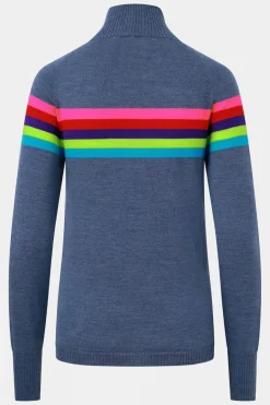 Womens Rainbow Merino Midlayer Top