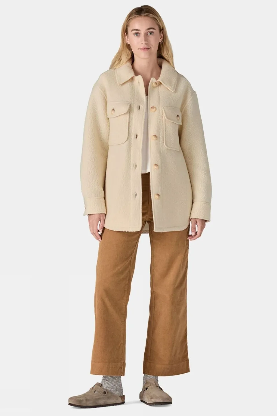 Womens Retro Pile Shacket