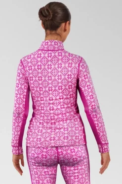 Womens Rose Half-Zip Base Layer Top