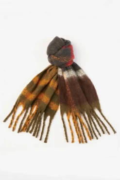Womens Isla Tartan Boucle Scarf